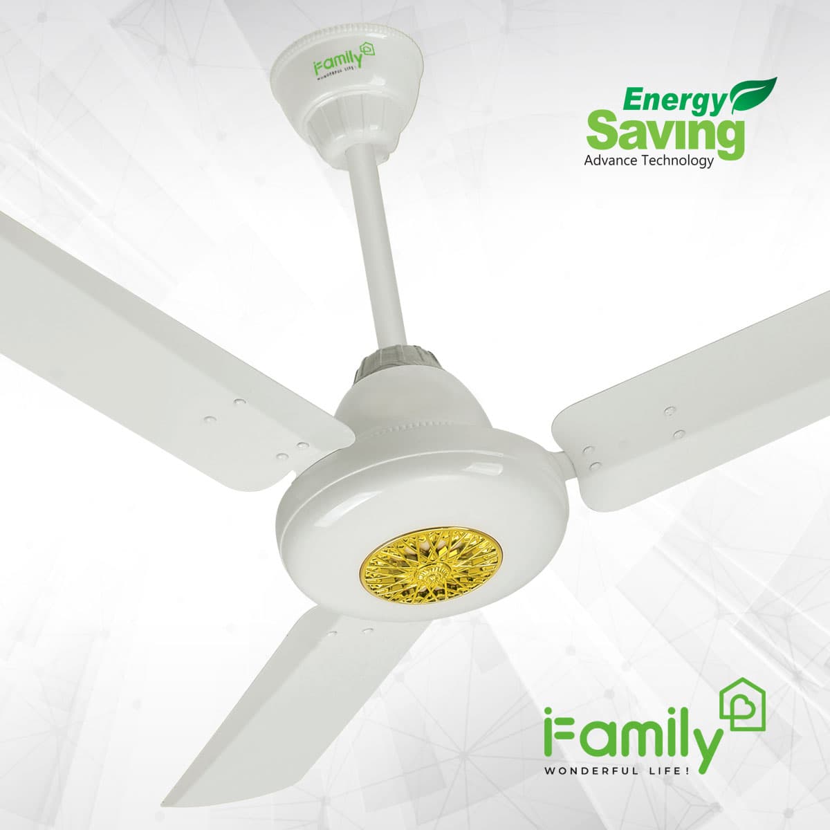 Army AC/DC Ceiling Fan White